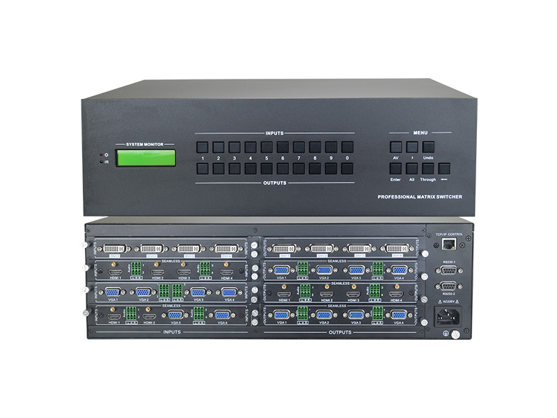 16路高清混合插卡矩阵主机